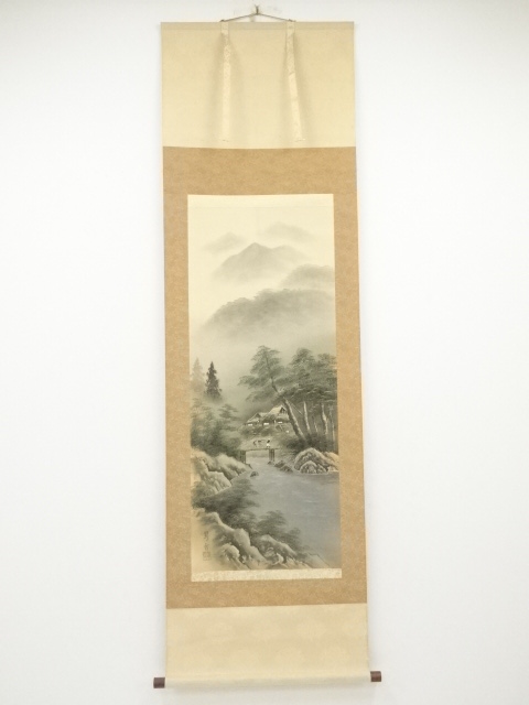 JAPANESE HANGING SCROLL / HAND PAINTED / SCENERY